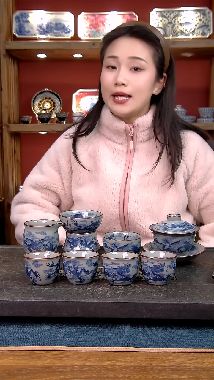 简装家用款8件套 老陶泥开片纹陶瓷茶具