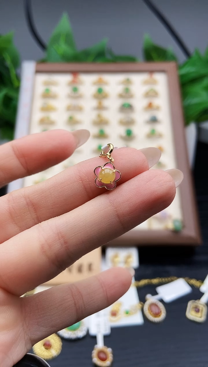 银S925镶嵌戒指翡翠12
