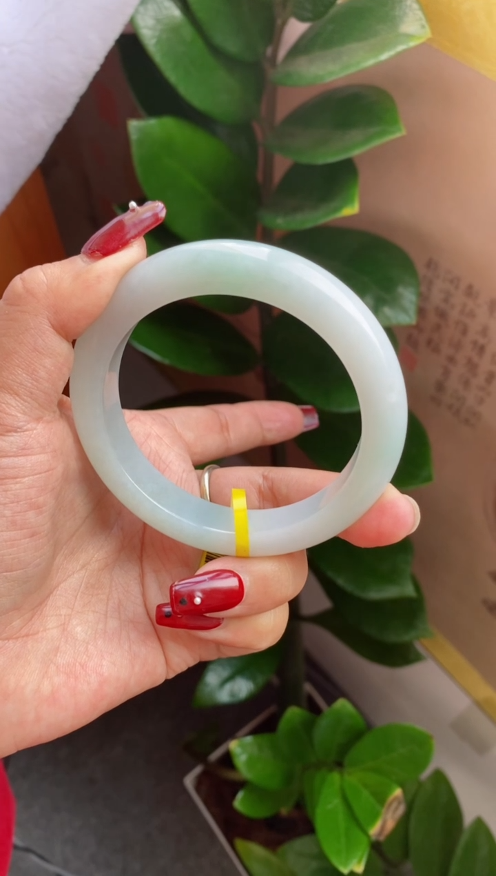 【闪购商品】翡翠手镯未镶嵌（老坑冰胶晴绿）34号