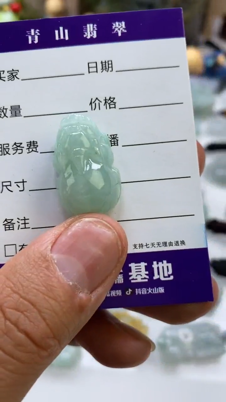 【闪购商品】翡翠颈饰未镶嵌多人如意貔貅