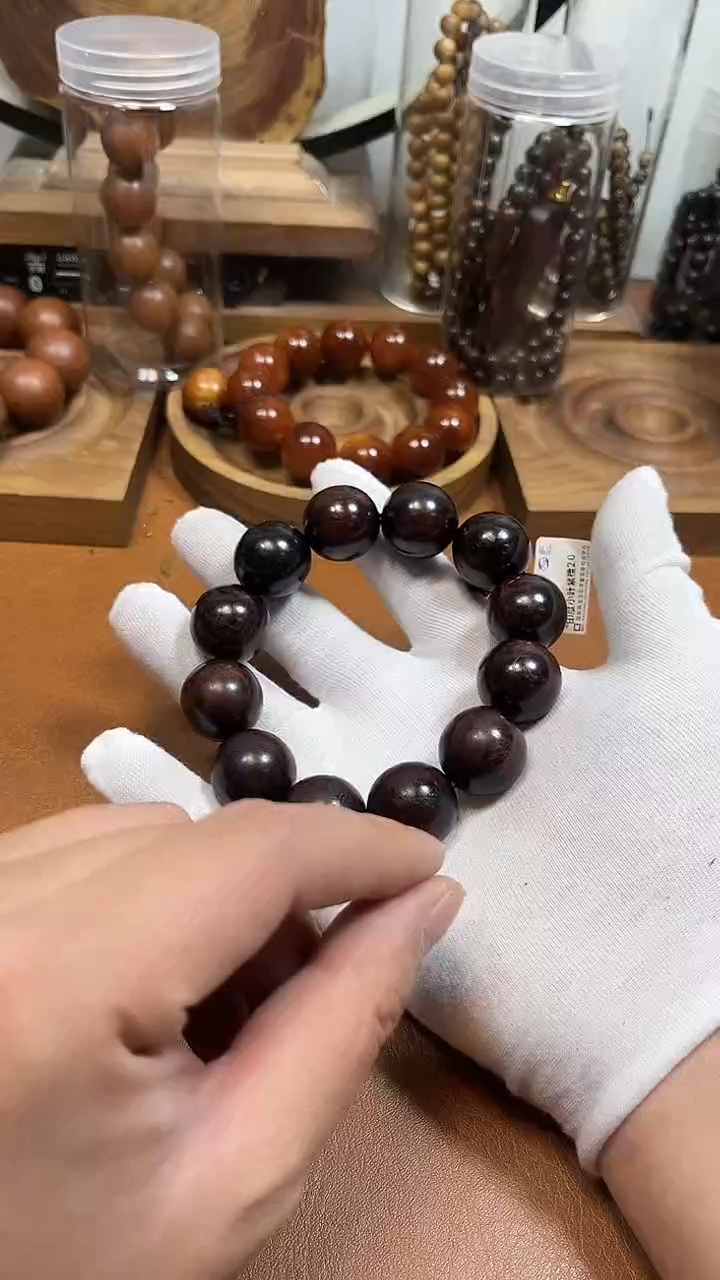 檀香紫檀（小叶紫檀）手串/手链小叶紫檀单圈手串2.0加袋