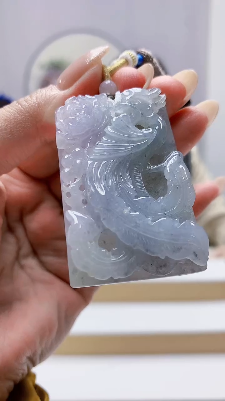 未镶嵌定制翡翠5160MM-毛货挂件88