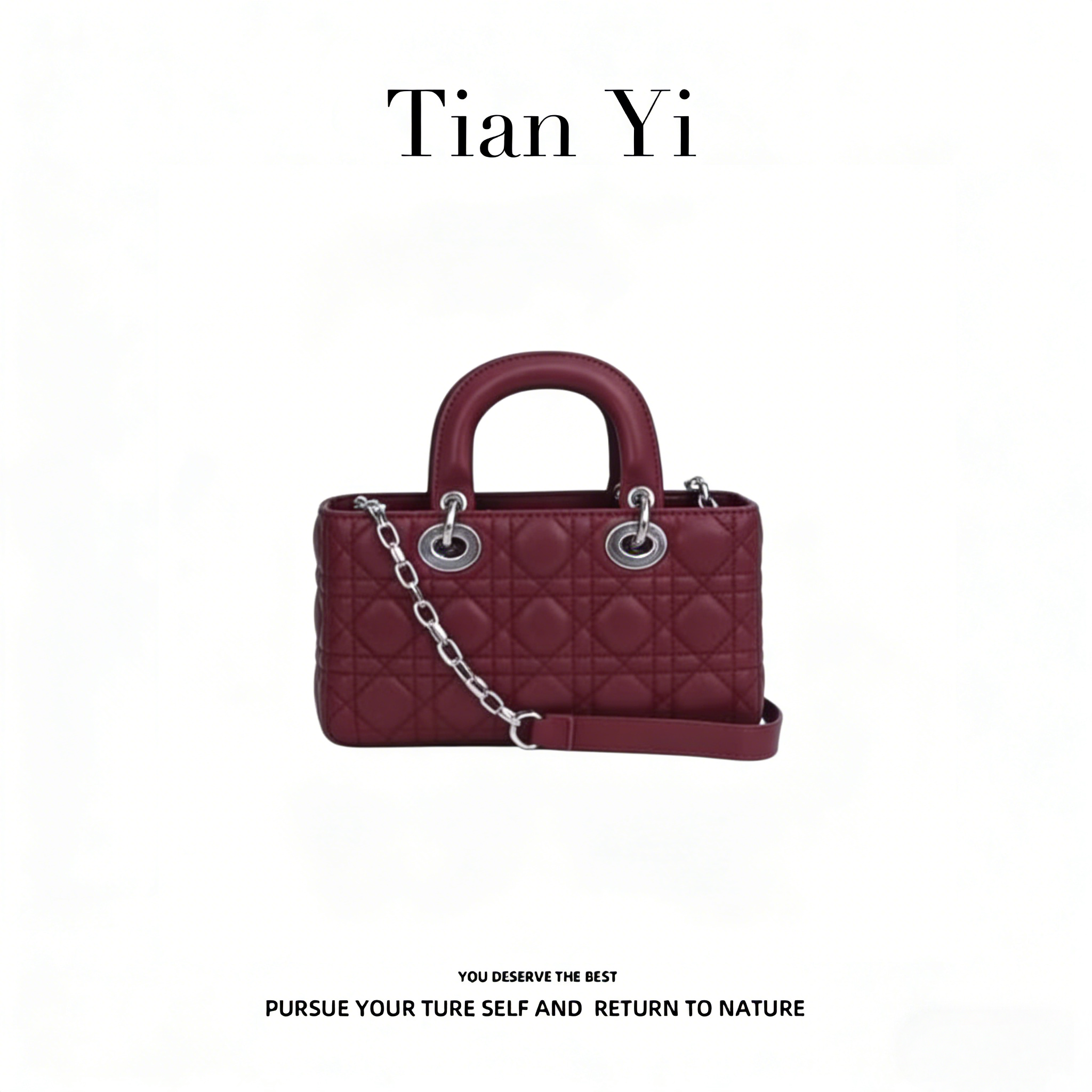 82317 深红色 2025新款时尚轻奢单肩斜挎包