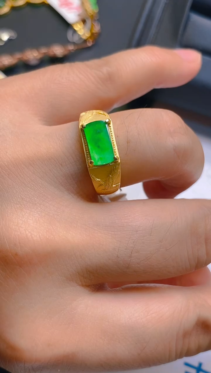 【闪购商品】翡翠耳饰银S925镶嵌天然A货翡翠1