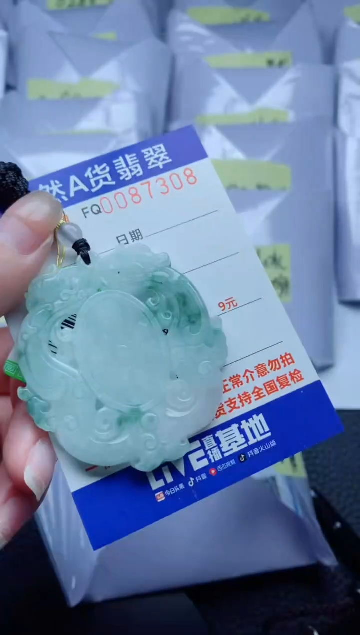 翡翠未镶嵌颈饰              