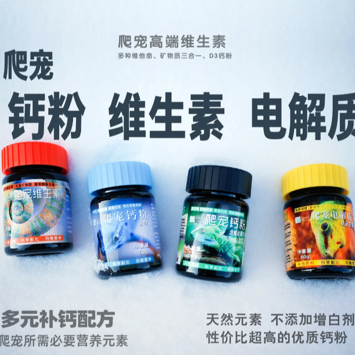 含D3维生素与电解质的爬宠钙粉供鬃狮蜥守宫蛇等食用