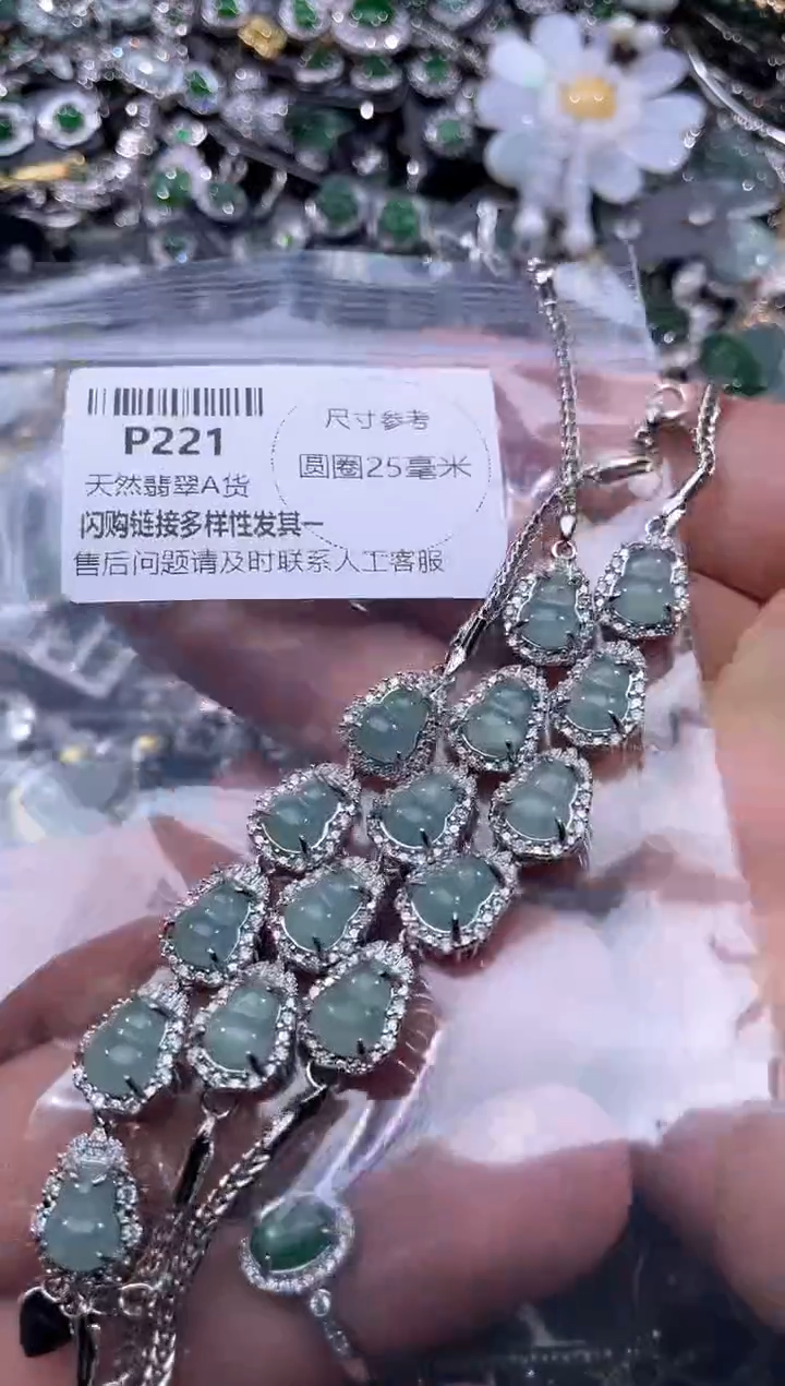 【闪购商品】翡翠颈饰未镶嵌P221手链 多样性发其一