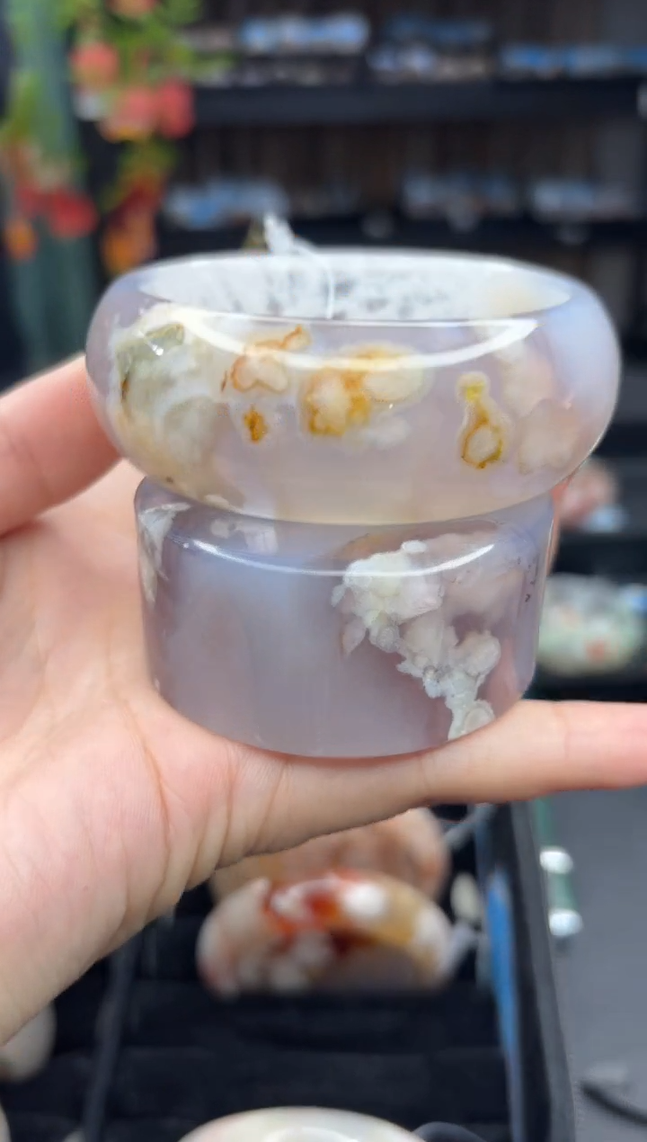 【闪购商品】石英质玉手镯未镶嵌205（58圈赠送镯心）