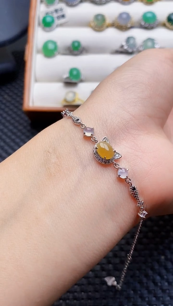 银S925镶嵌戒指翡翠4168