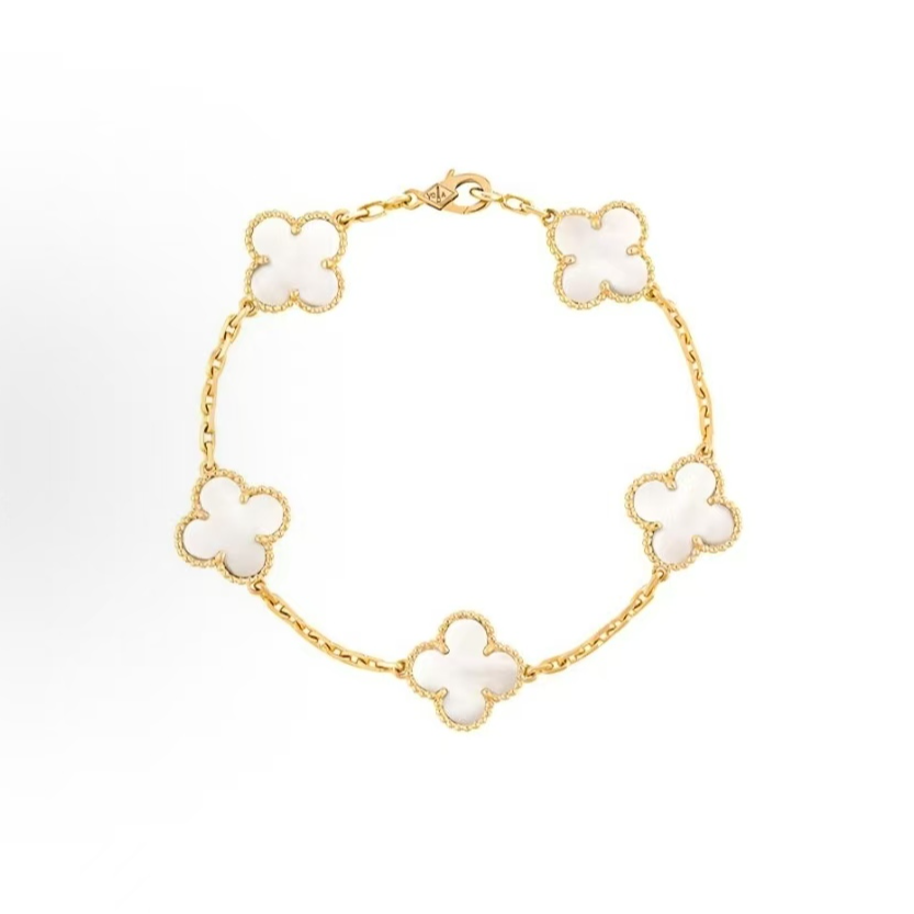 99新 梵克雅宝  白五花 手链