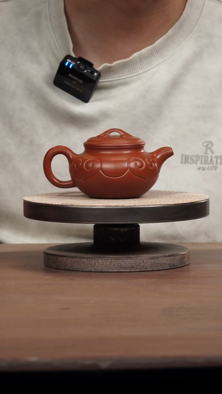 茶壶紫砂一*w朱泥仿古如意