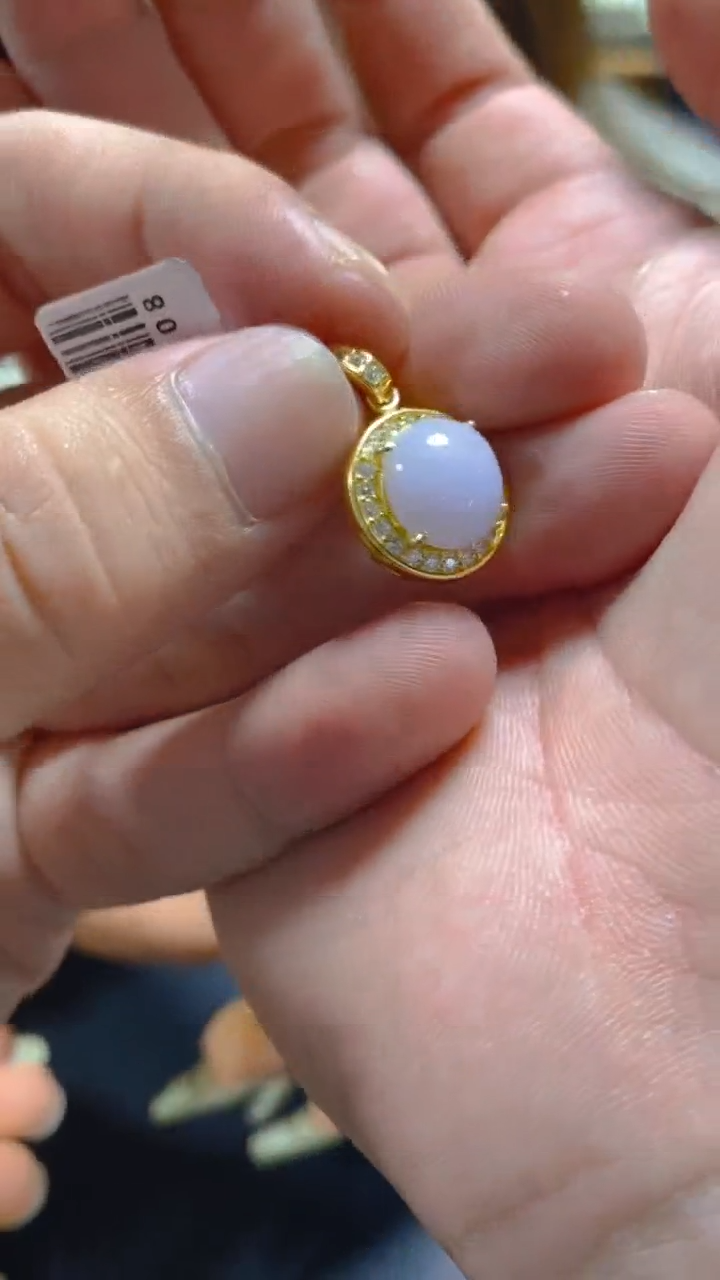 【闪购商品】翡翠吊坠(赠链)银S925镶嵌1068533973多样性发一