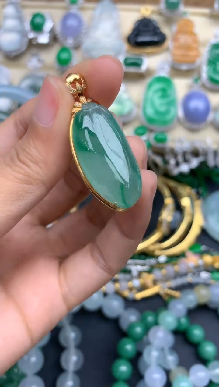 【闪购商品】翡翠颈饰18K金镶嵌277-中国好珍宝