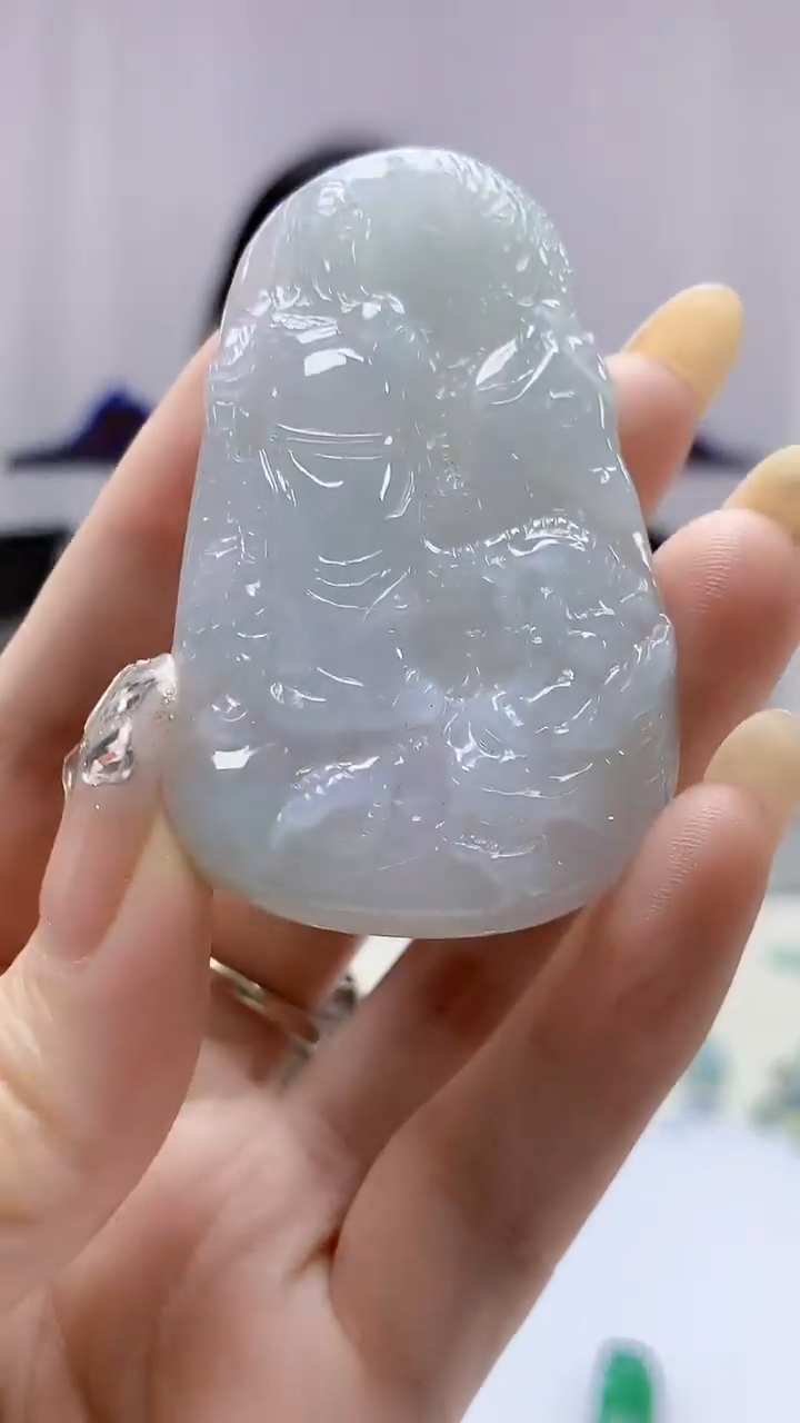 定制翡翠未镶嵌0405DD-毛货挂件34