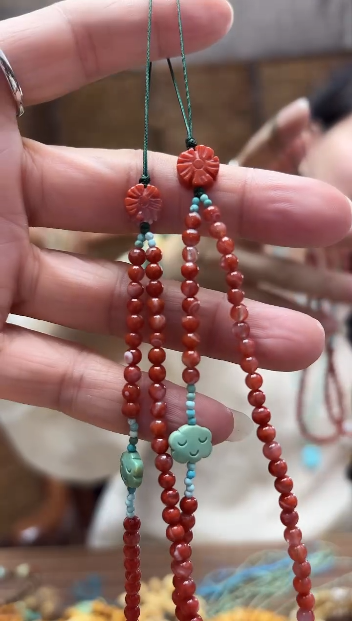 颈饰未镶嵌南红玛瑙 多样性发一件 手机链