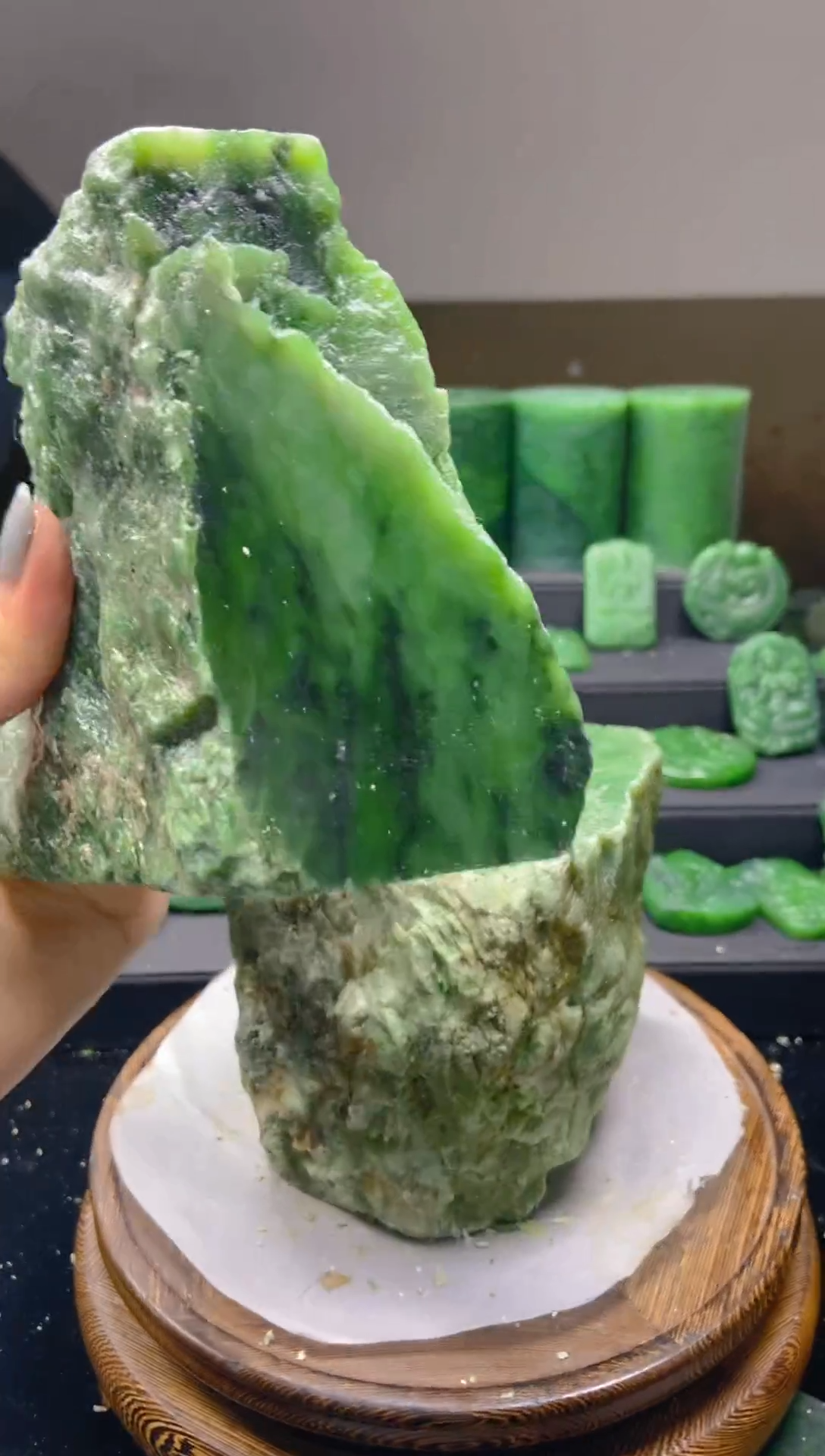 未镶嵌和田玉珠宝半成品1