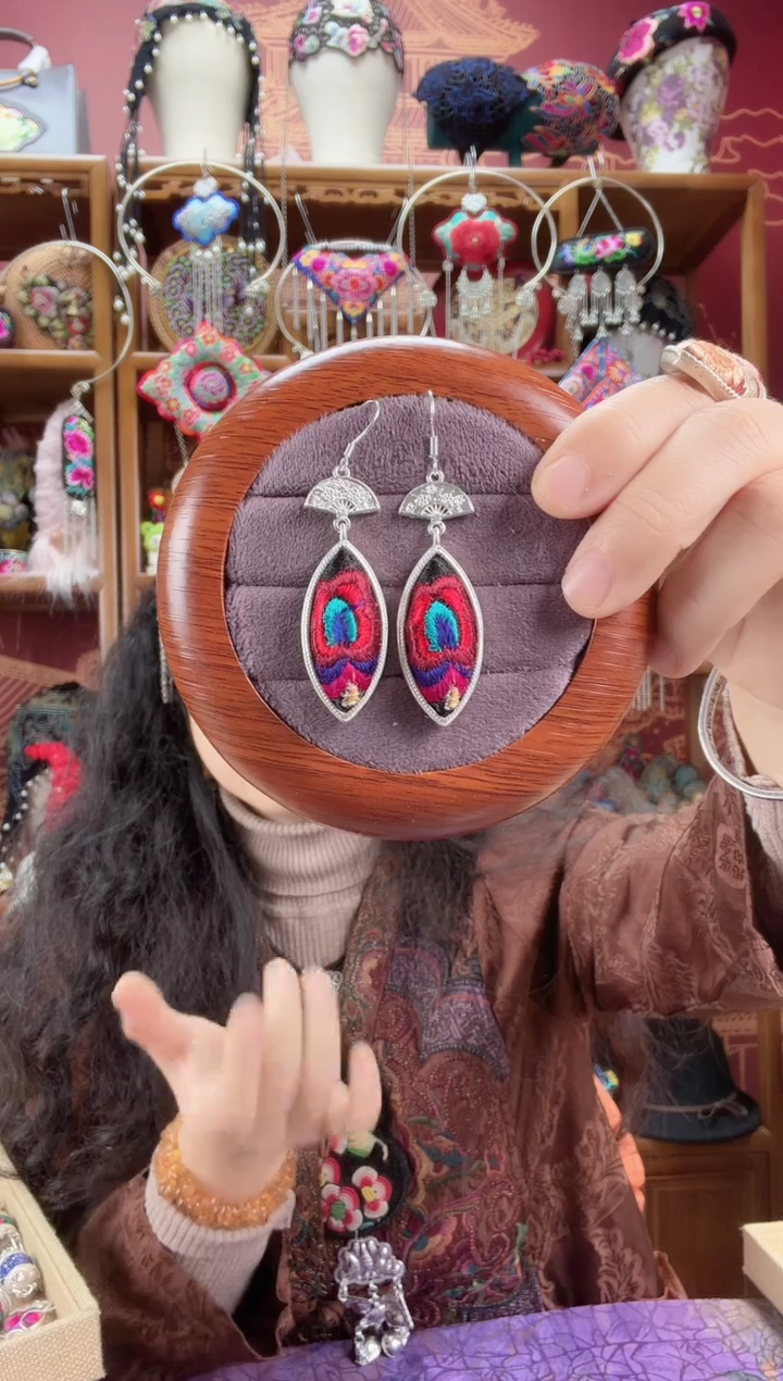 刺绣耳环28甜甜家