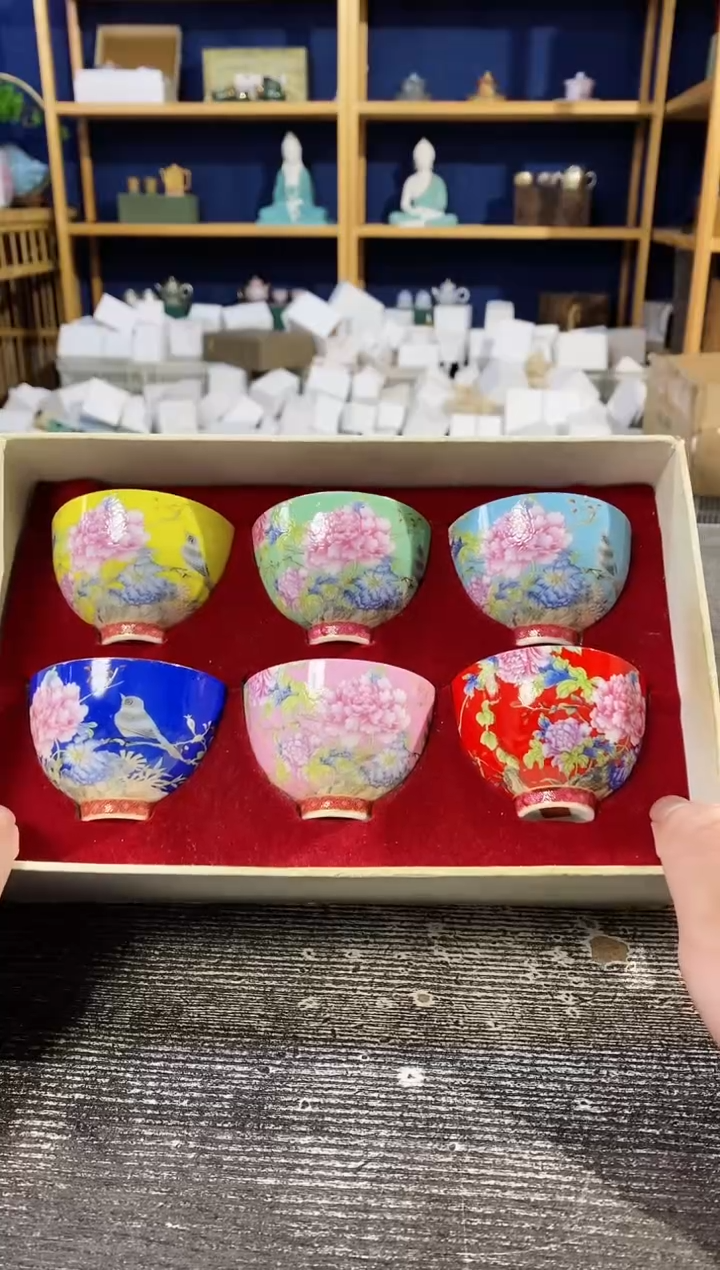 【闪购商品】其他珐琅珍藏鸡心杯6杯套