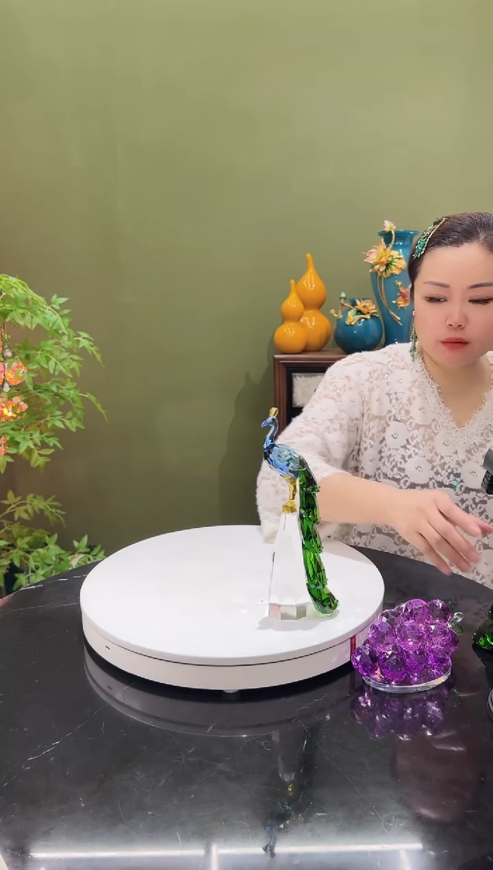 人造水晶K9水晶孔雀