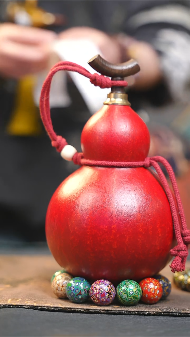 【闪购商品】YG029大漆酒葫芦不包手串及旋转底座