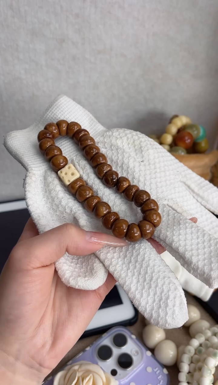 【闪购商品】菩提根/象牙果手串库克大肠+奶酪12.5mm手串