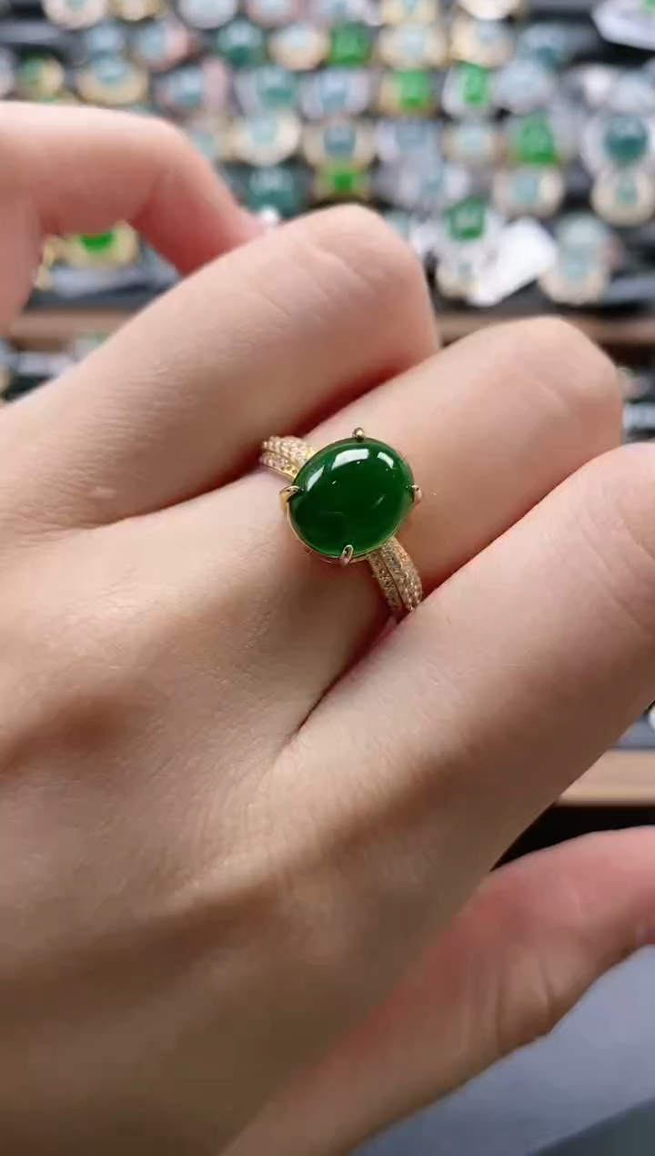 【闪购商品】翡翠戒指银S925镶嵌51511
