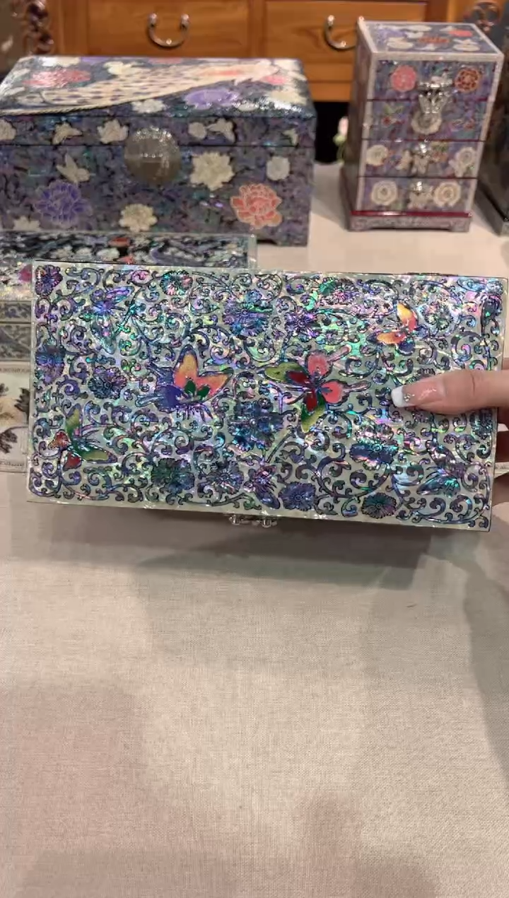 【闪购商品】蝴蝶黑金鲍·弘贝雅螺钿漆器