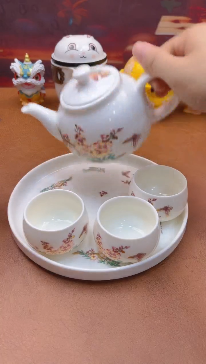 陶瓷茶具摆件旅行套组