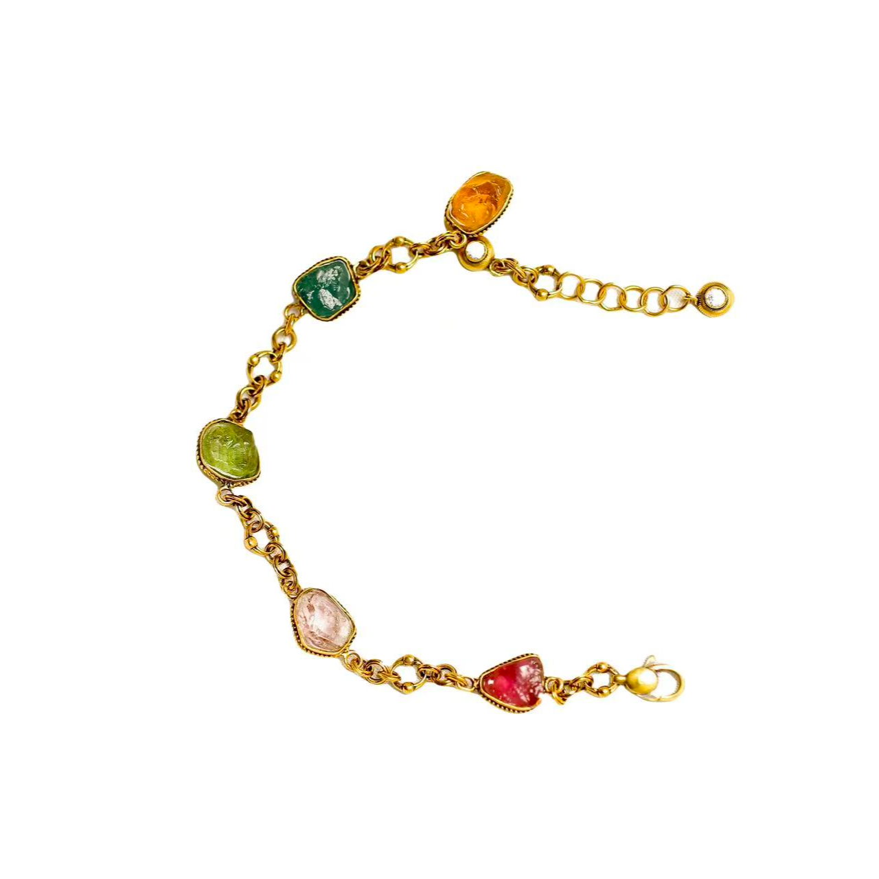 周帝王电黑金黄金足金复古不规则手链时尚潮流气质简约手链