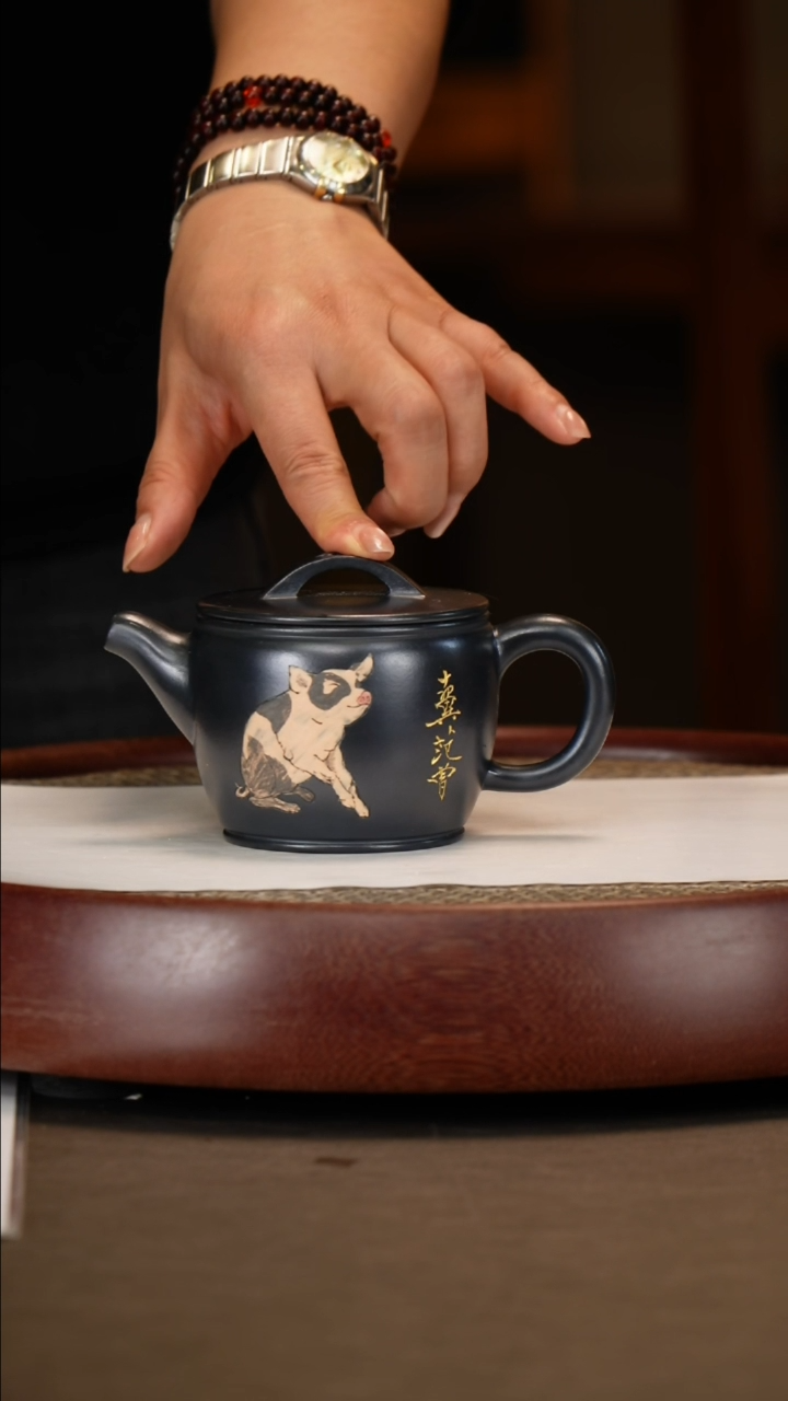 【闪购商品】紫砂茶壶【吴顺华】黑金刚汉瓦