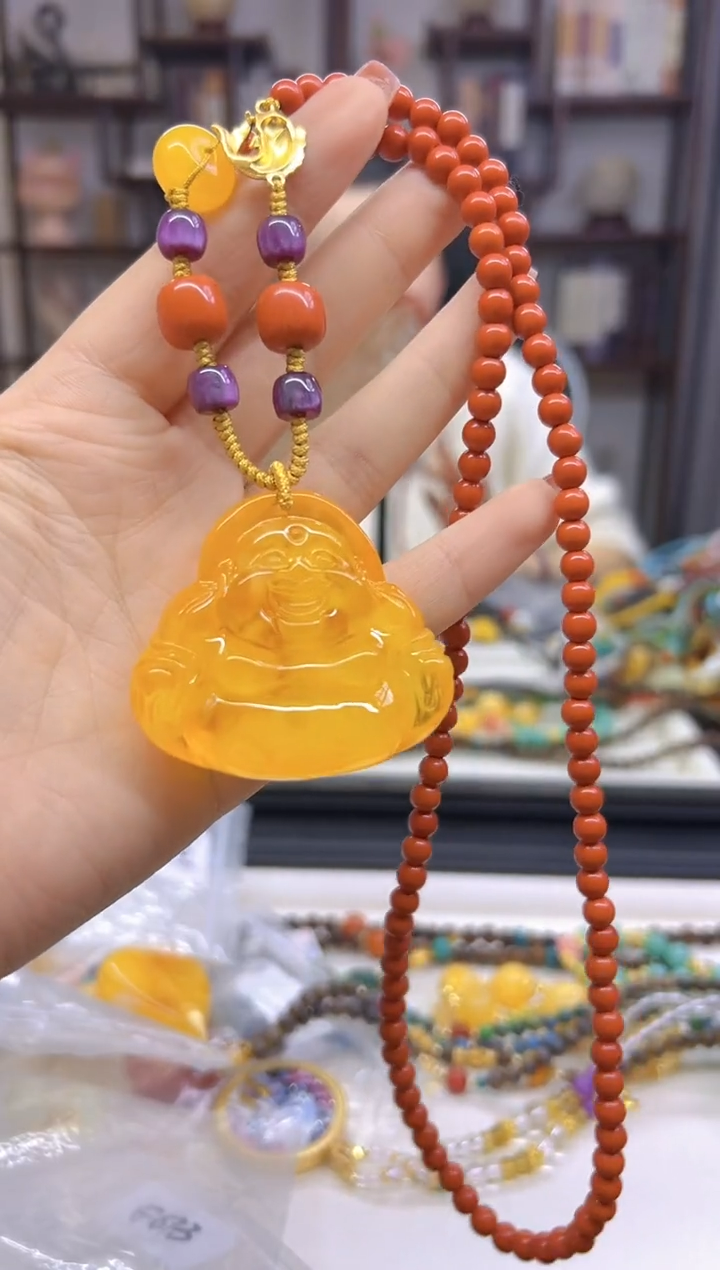 【闪购商品】蜜蜡毛衣链未镶嵌M21