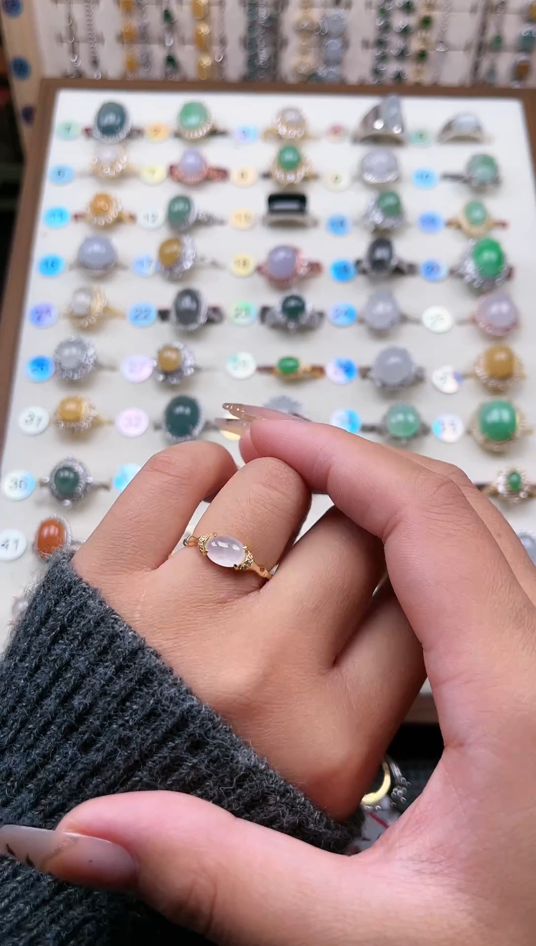 【闪购商品】翡翠戒指银S925镶嵌天然A货翡翠戒指