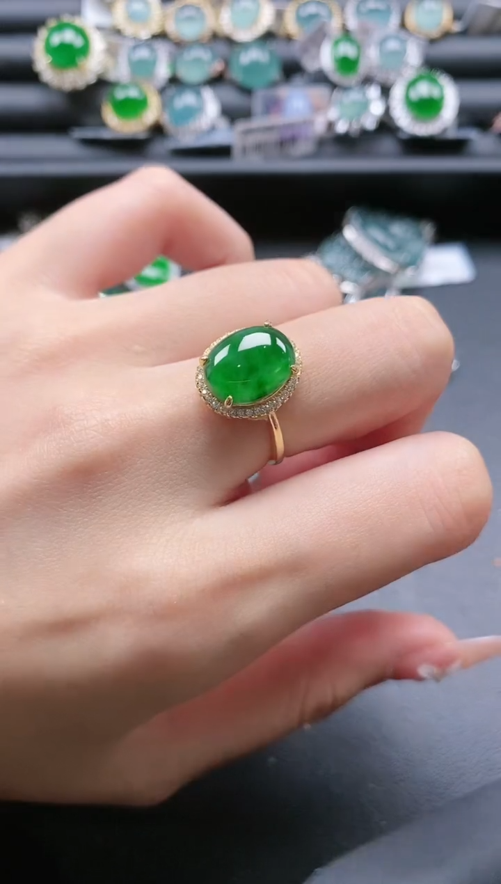 【闪购商品】翡翠戒指银S925镶嵌511511