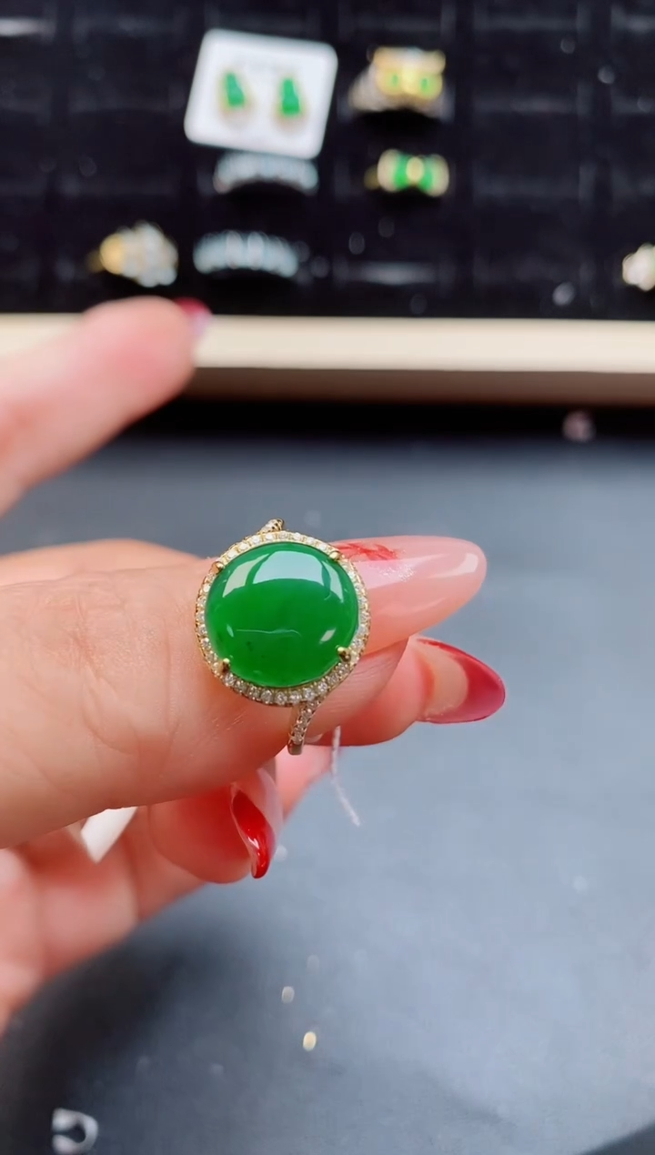 【闪购商品】翡翠戒指银S925镶嵌50805501