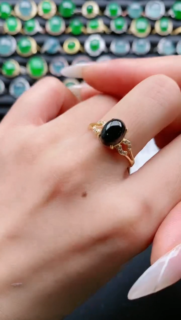 【闪购商品】翡翠戒指银S925镶嵌1111111