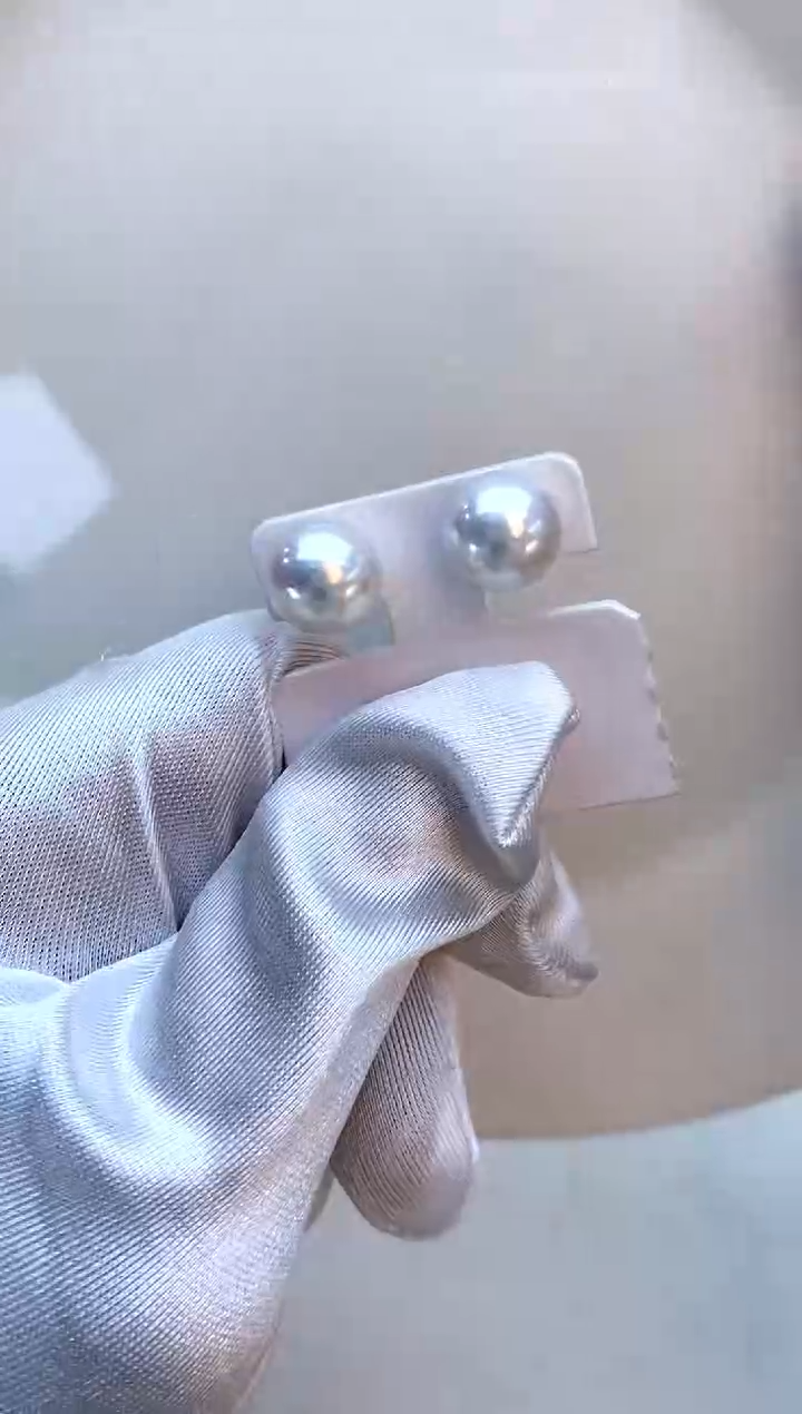 【闪购商品】淡水珍珠耳钉银S925镶嵌11-12