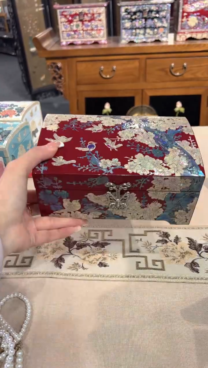 【闪购商品】按扣绒布底·弘贝雅螺钿漆器文化馆