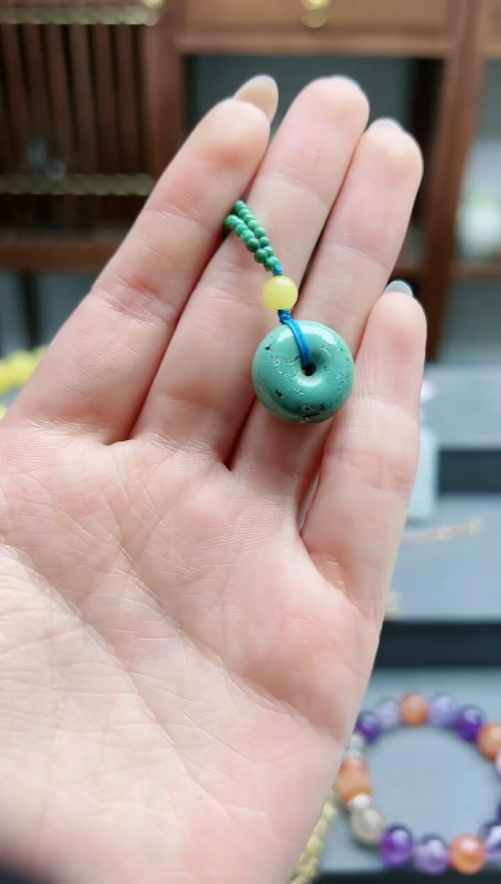 【闪购商品】绿松石颈饰未镶嵌松石平安扣项链*1 WY