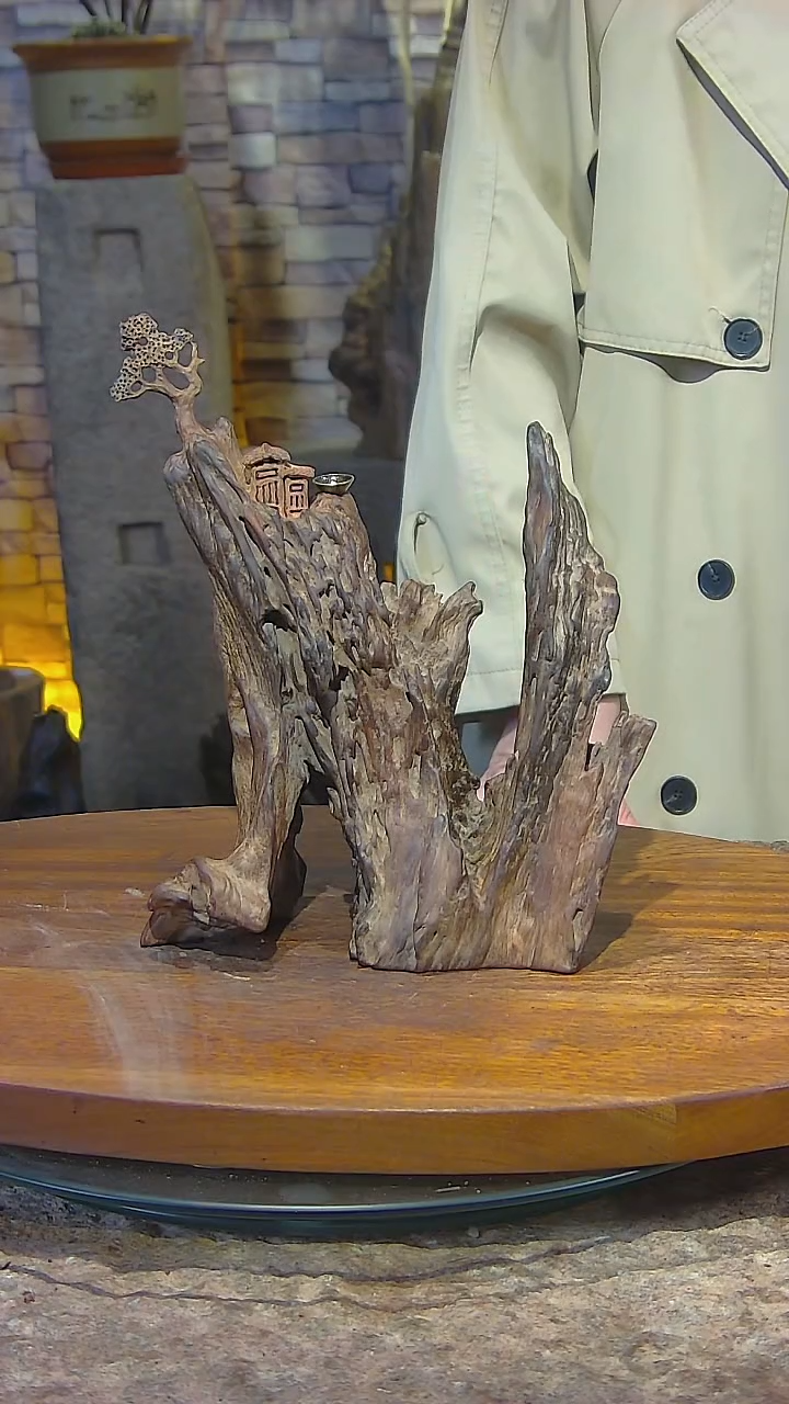 木黄楮木阴沉木倒流香摆件