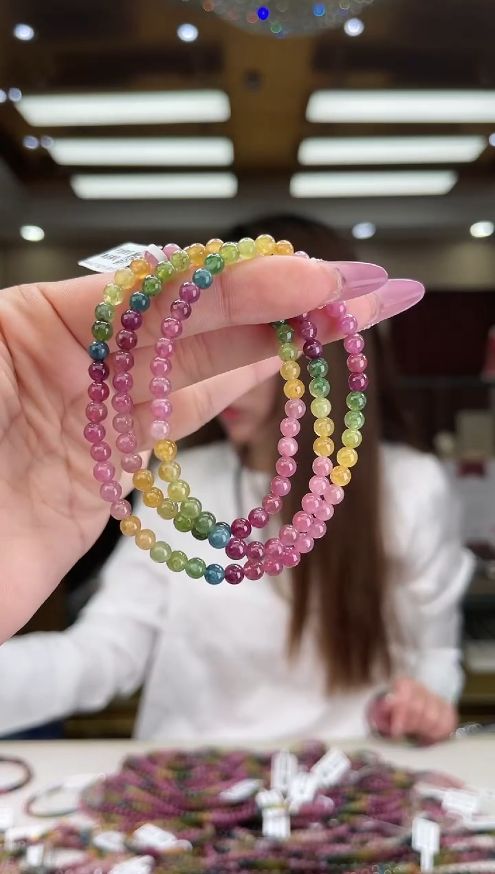 【闪购商品】碧玺/未镶嵌4mm+碧玺多圈8多样性发货