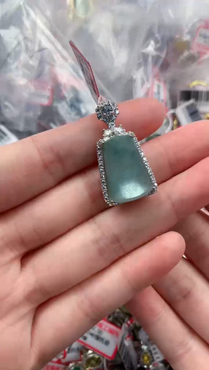 银S925镶嵌戒指翡翠1111----5