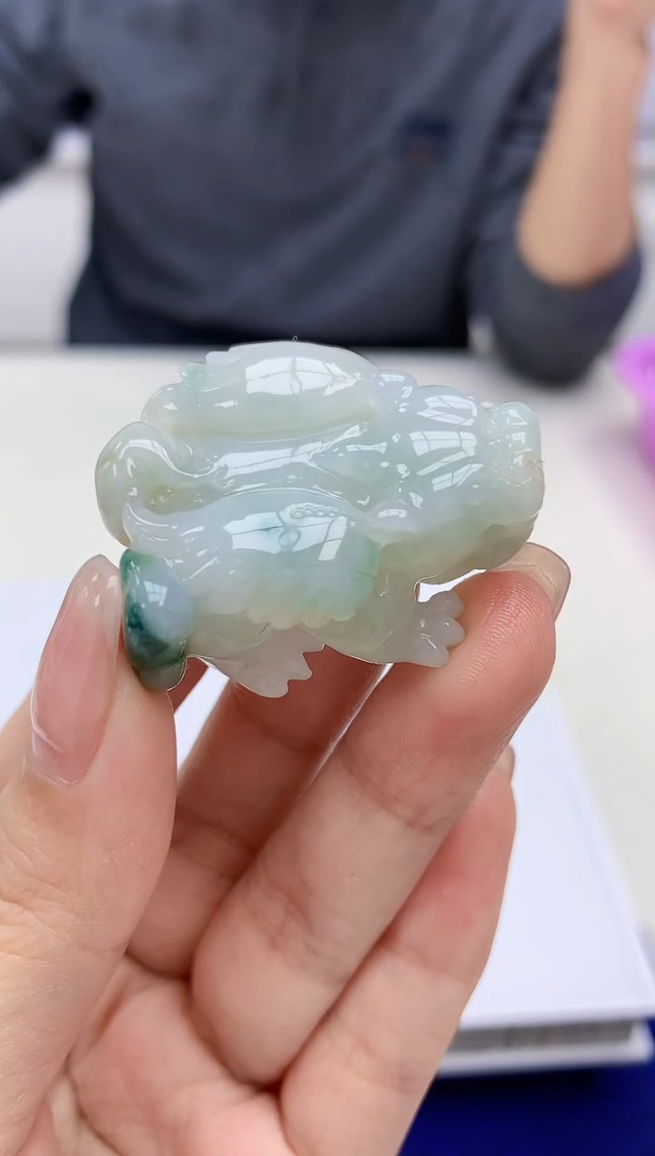 【闪购商品】定制翡翠未镶嵌3916kk-毛货挂件65