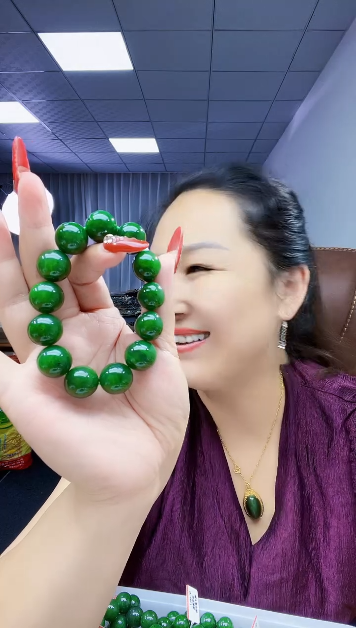 手串未镶嵌和田玉纯天然和田玉新疆玛纳斯碧玉翠阳绿16