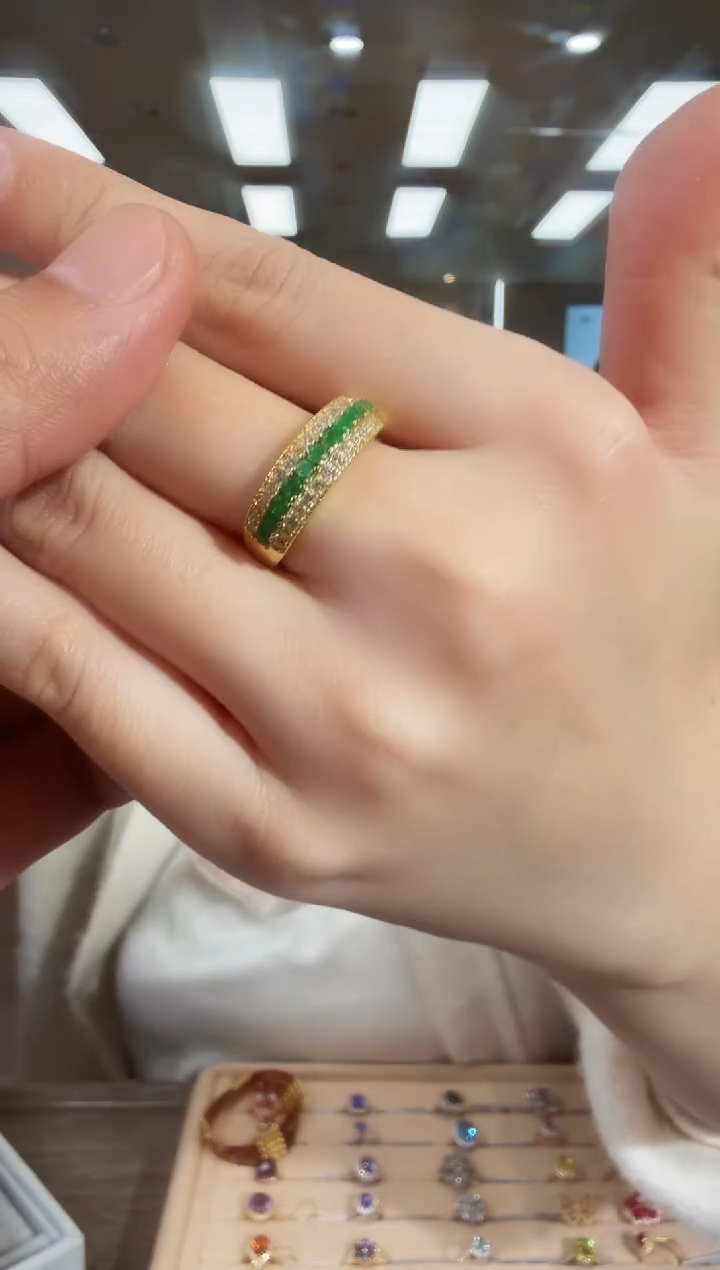 银S925镶嵌戒指祖母绿04