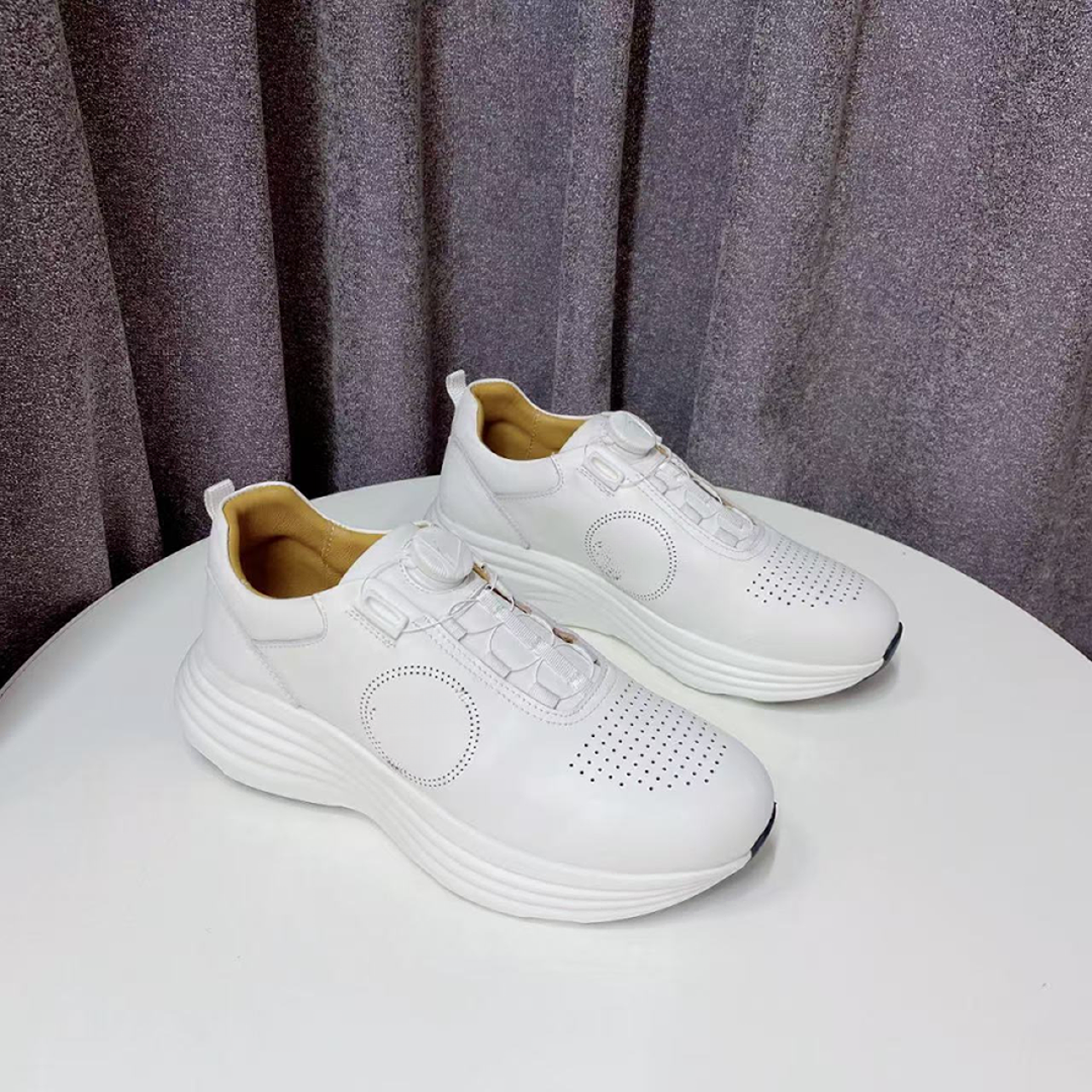 【表弟严选】C6324  白色 舒适平底时尚系带软底男士休闲鞋  