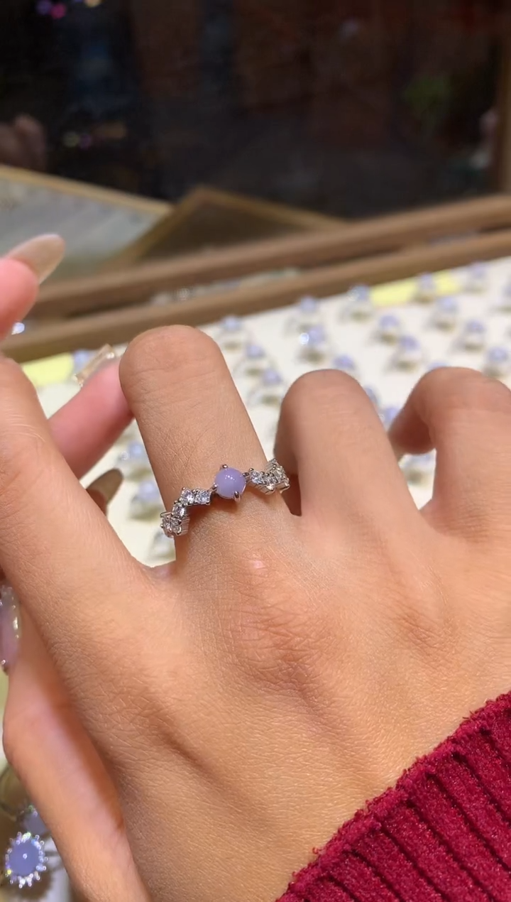 【闪购商品】翡翠吊坠(不含链)银S925镶嵌戒指