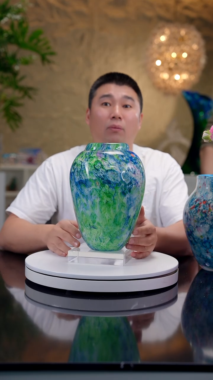 手工艺品琉璃莫奈花园设计款花器