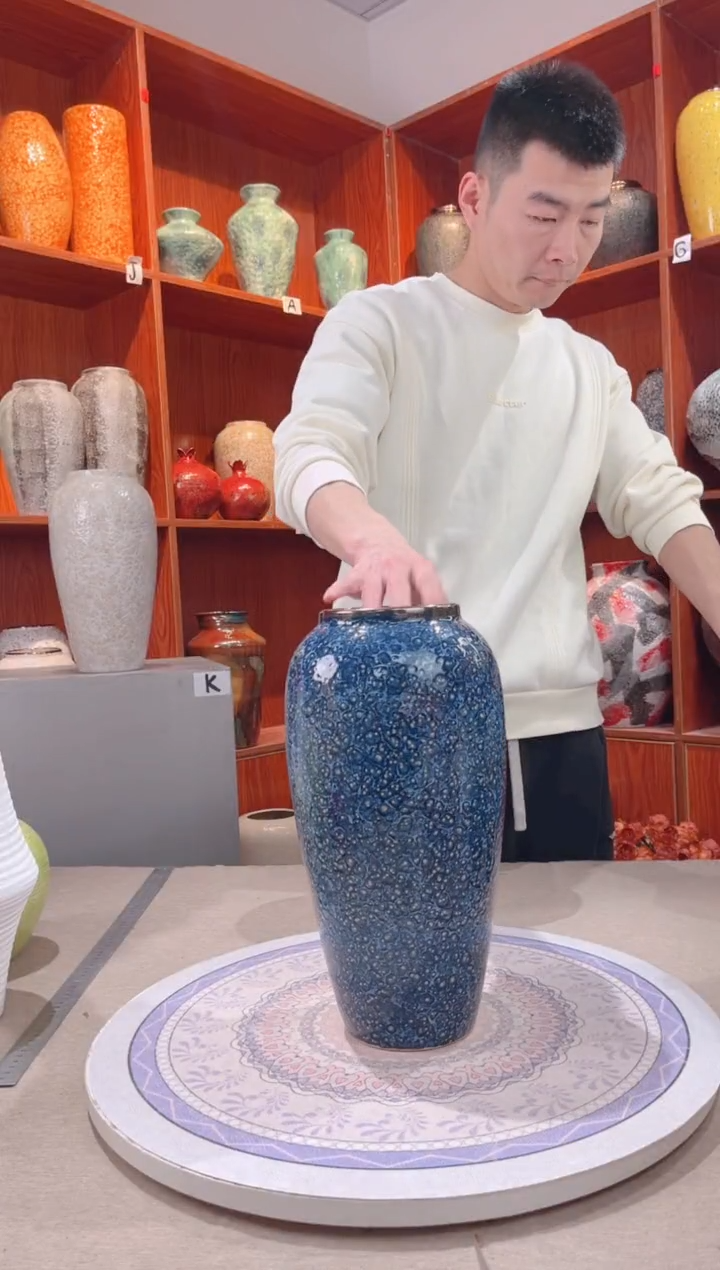 【闪购商品】瓶紫水晶大号 陶瓷花瓶 无花