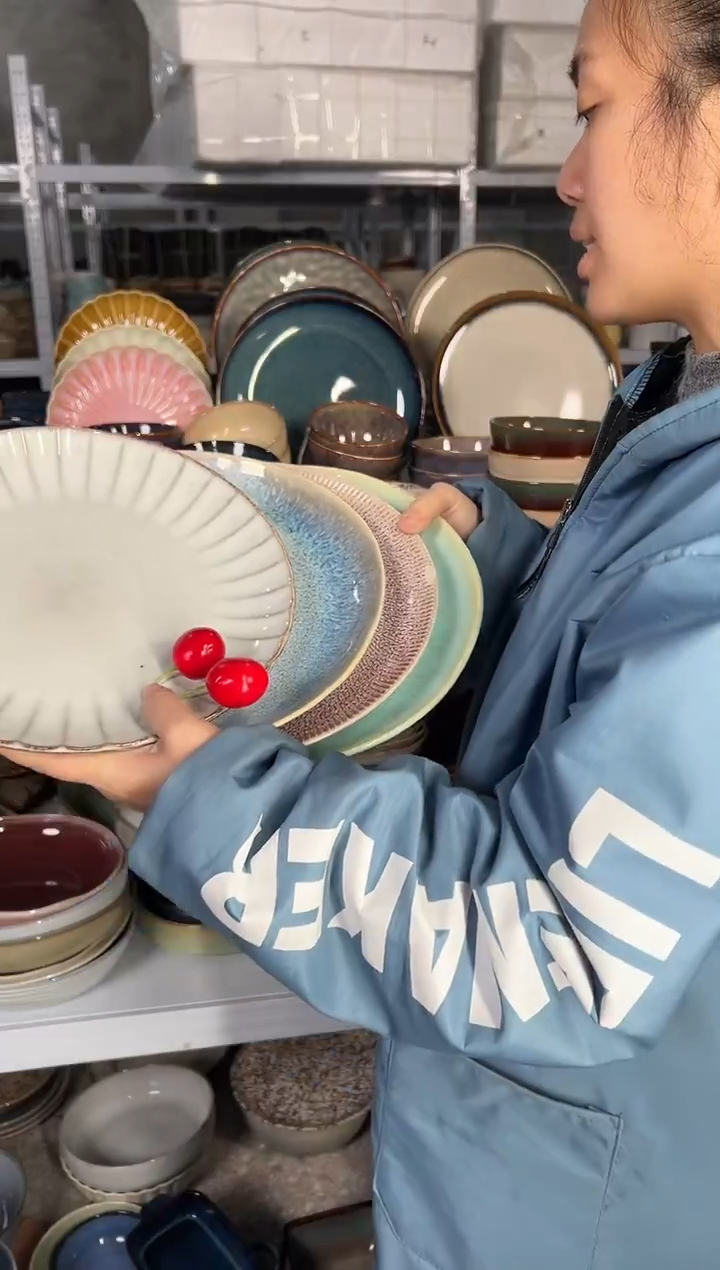 陶瓷外贸尾货瑕疵满20包邮X4大盘