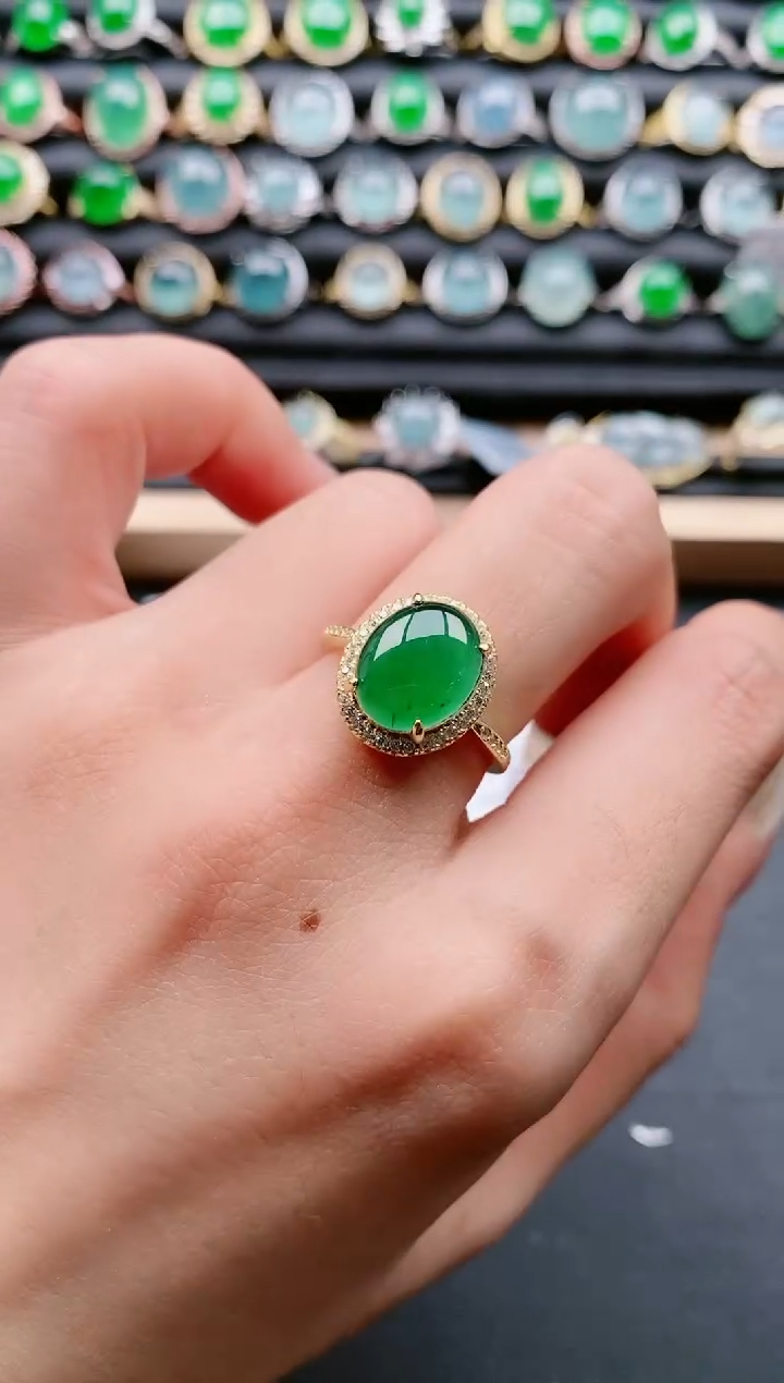 【闪购商品】翡翠戒指银S925镶嵌11111